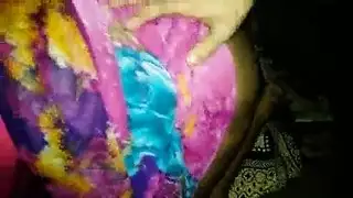 زوجة هندية ممتلئة الجسم تتوسل لقضيب في مؤخرتها الضيقة وكسها المبلل