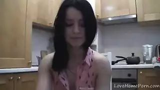 petite dark beauty masturbates her tight pink pussy in the sun